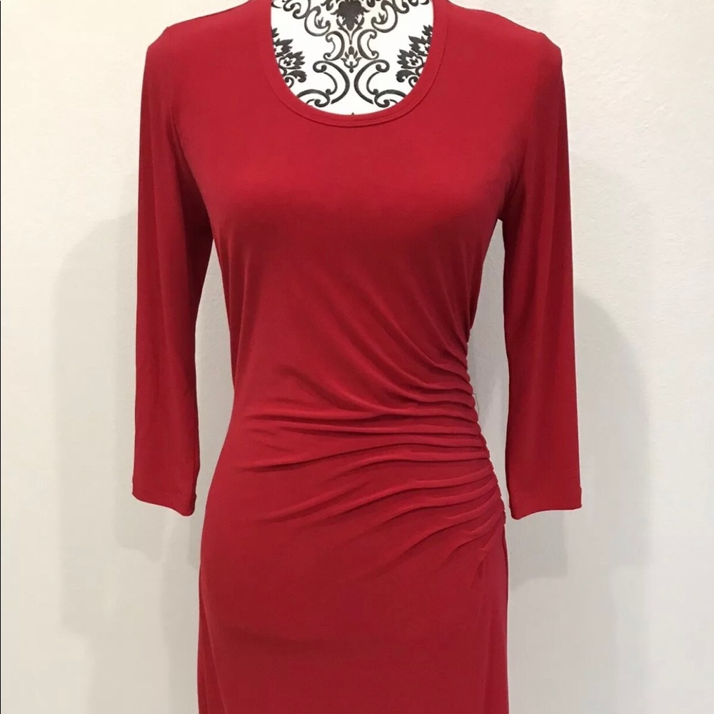 Philosophy Republic Red Dress Ruching Small NEW
